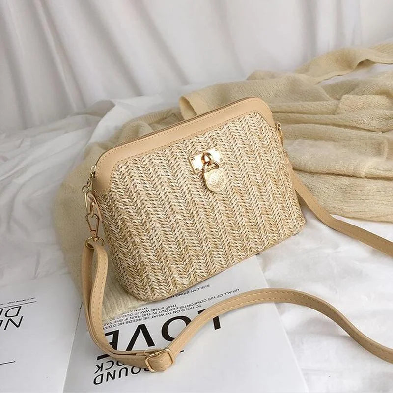 Boho Geflochtene Strohtasche – Elegant und Leicht