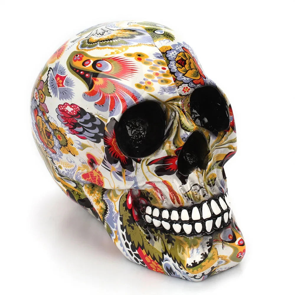 Handbemalter Schädel – Einzigartige Dekoration für Halloween und Interieur