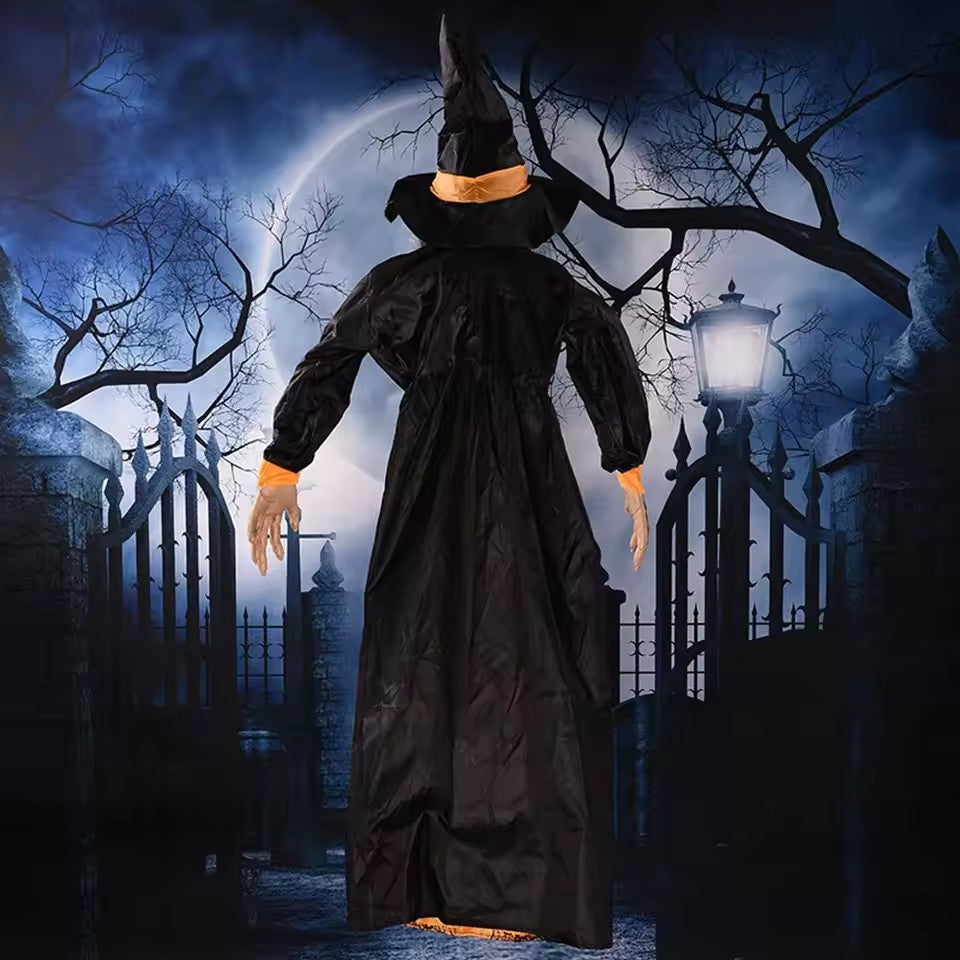 Hängende Hexenpuppe – Gruselige Halloween-Dekoration mit Licht und Sound