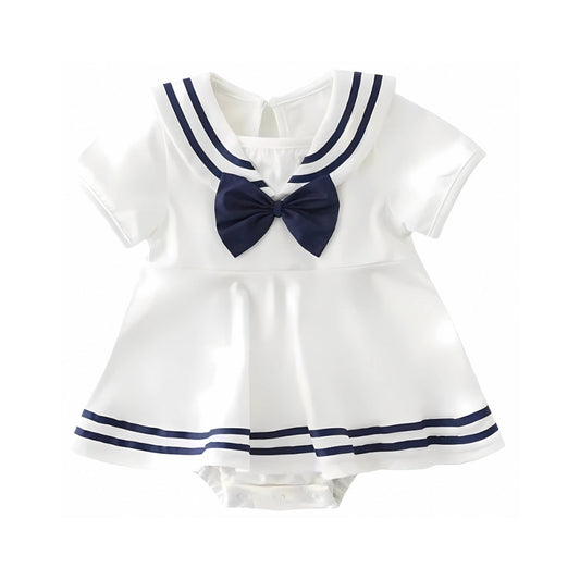 Maritime Babykleid mit Schleife – Süßes und Bequemes Sommerdesign