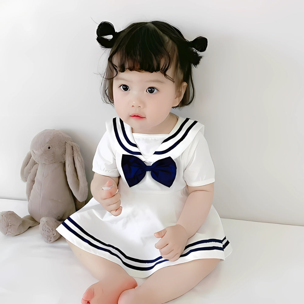 Maritime Babykleid mit Schleife – Süßes und Bequemes Sommerdesign