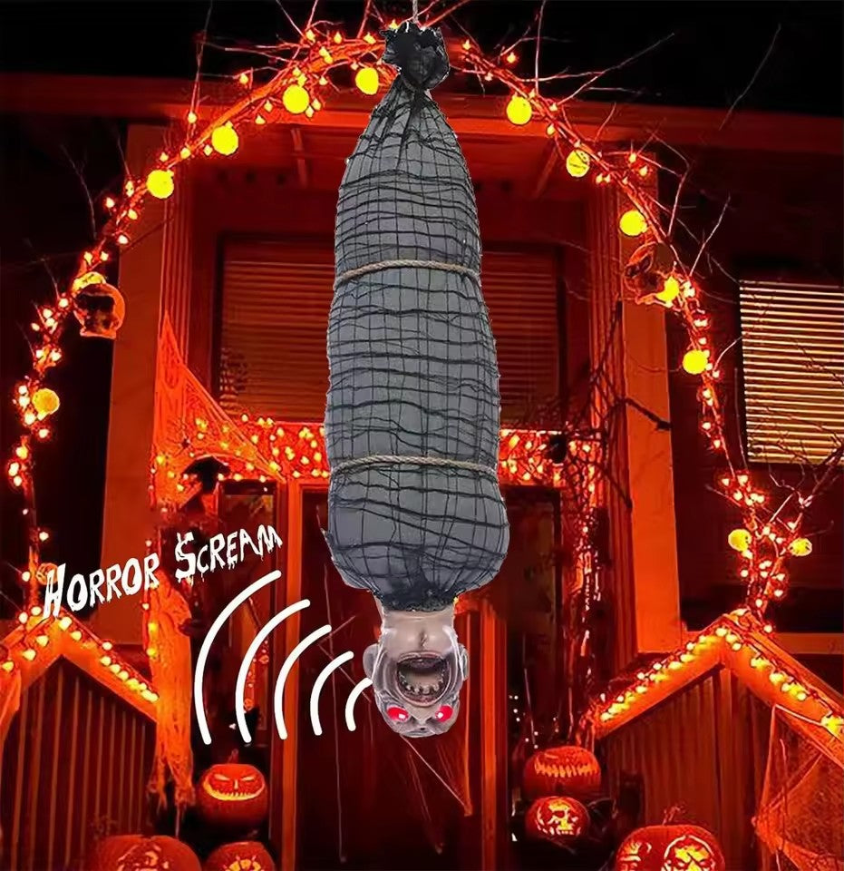 Hängende Horrorfigur – Spannende Halloween-Dekoration mit Licht und Sound