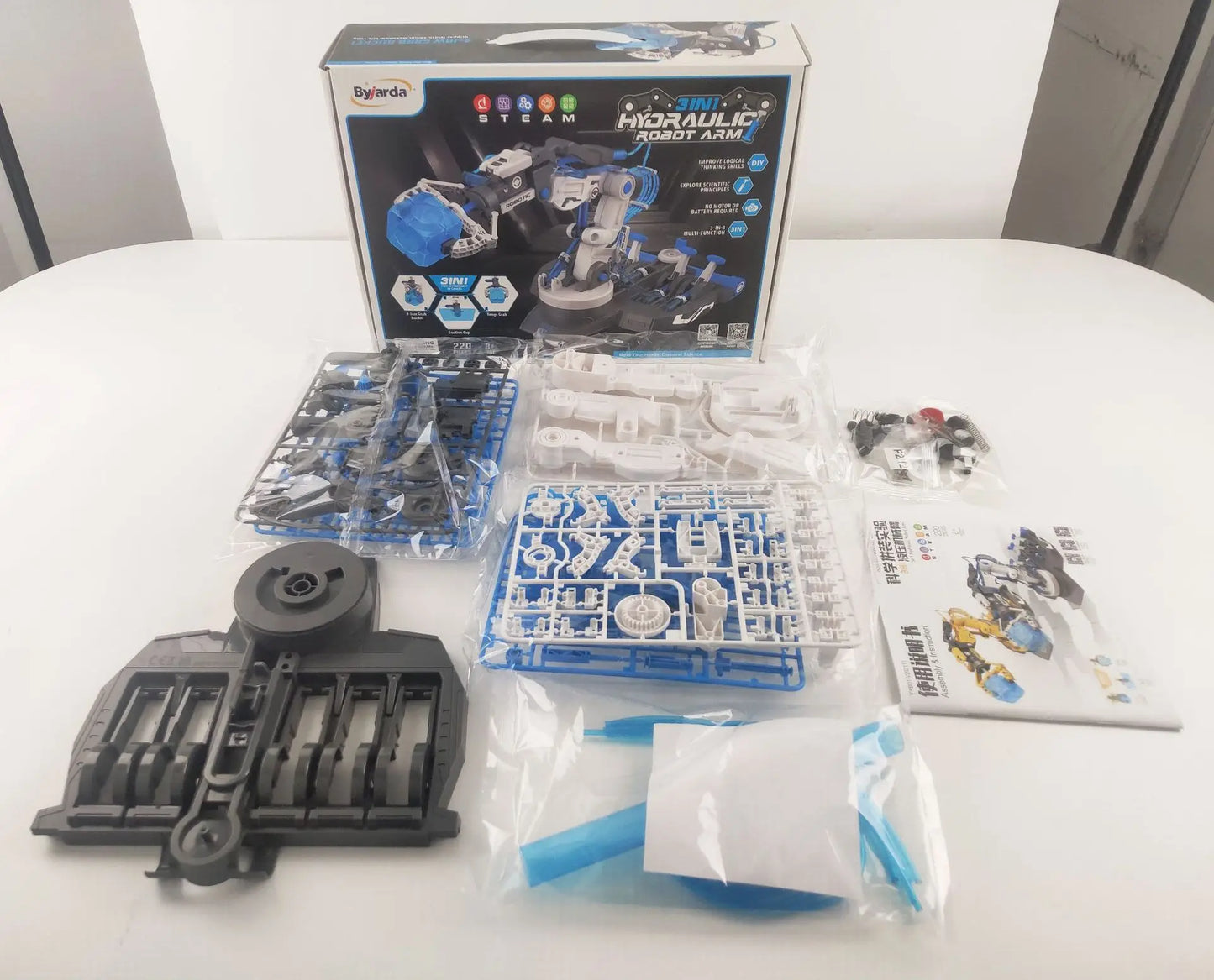 Hydraulischer Roboterarm Bausatz – 3-in-1 Bildungs-Spielzeug