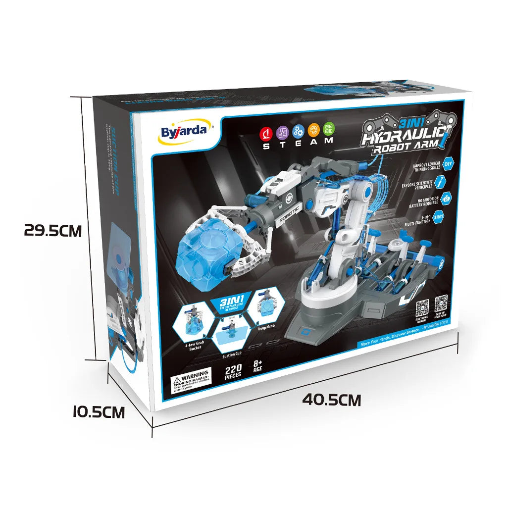 Hydraulischer Roboterarm Bausatz – 3-in-1 Bildungs-Spielzeug