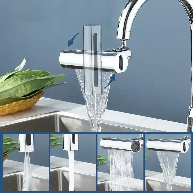 FlexiFlow Wasserhahnaufsatz – 4 Stufen & 360° drehbar