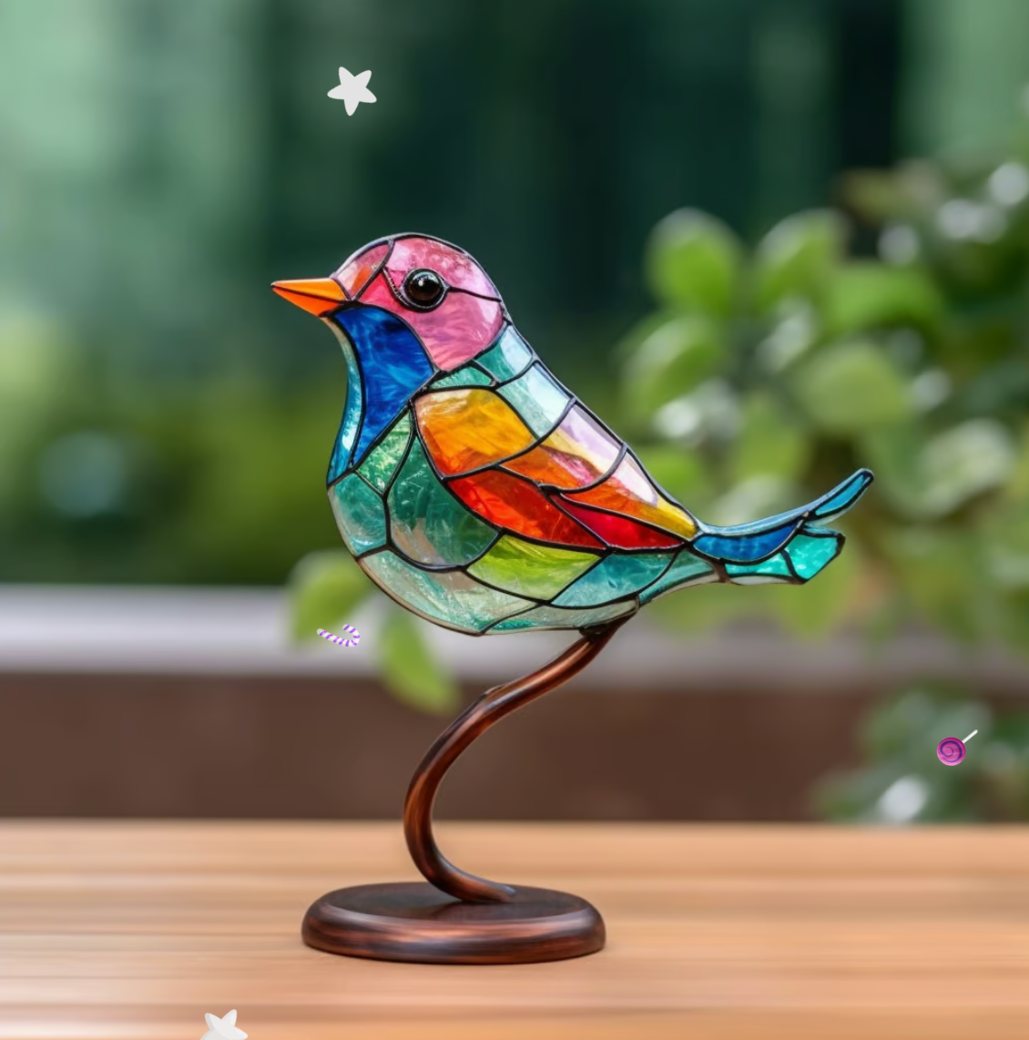 Fröhliche Vogelgruppe – Bunte Dekoration