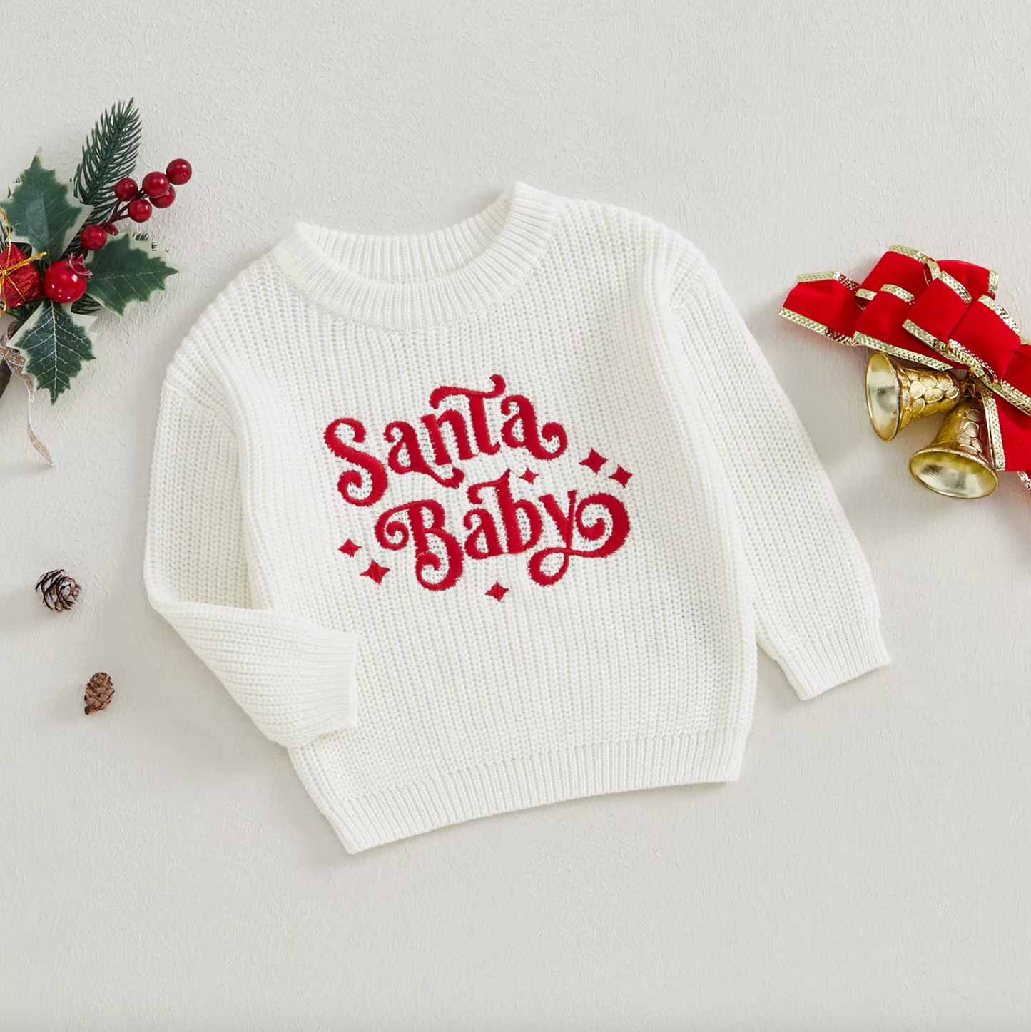 Santa Baby Pullover für Kinder – Festliche Wärme