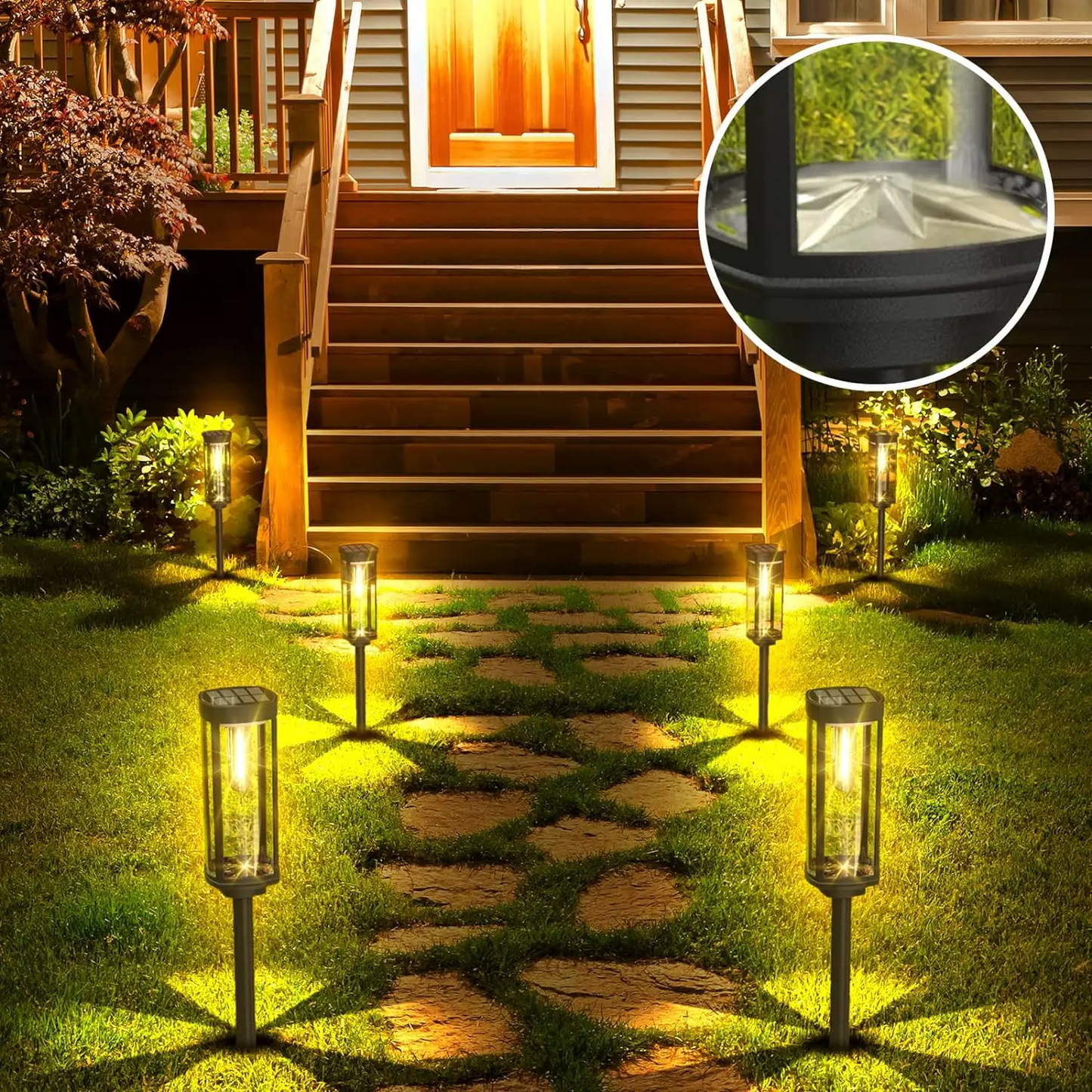 EcoGlow Solarleuchte – Wetterfeste Außenbeleuchtung mit Warm-LED-Licht