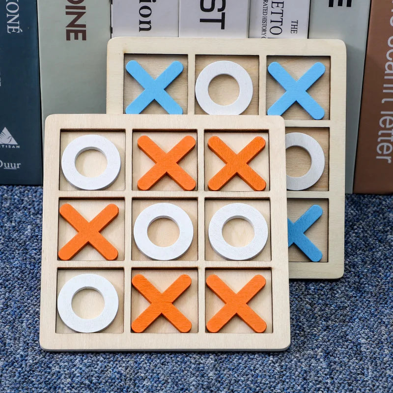 Holz-Tic-Tac-Toe-Spiel – Spaß & Strategie