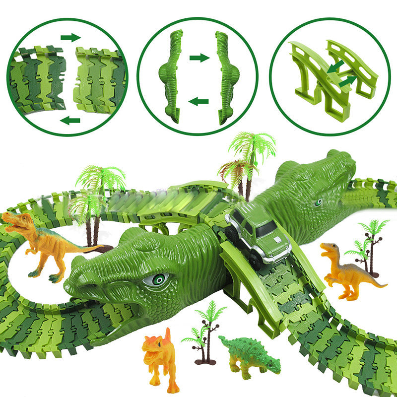 DinoCircuit - Dinosaurier Spielset mit 360-Grad Strecke