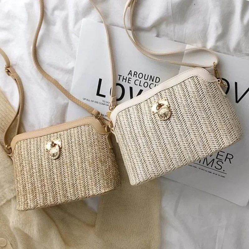 Boho Geflochtene Strohtasche – Elegant und Leicht