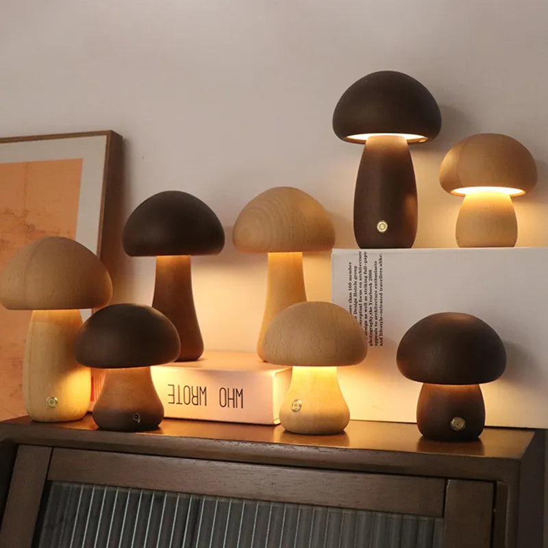 Paddenstoel Tafellamp – Warme LED Beleuchtung mit Touch-Steuerung
