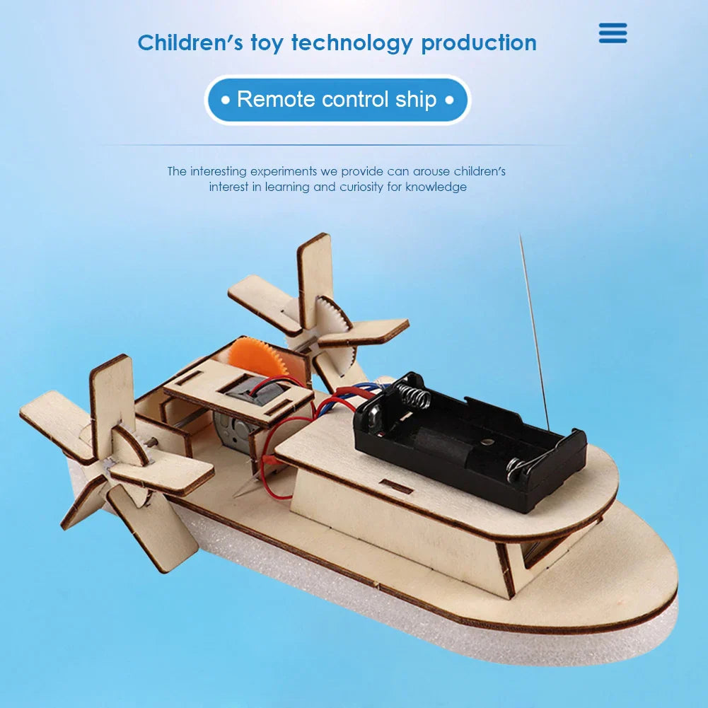 Bildungs Holz DIY Boot – Baue dein eigenes elektrisches Spielboot