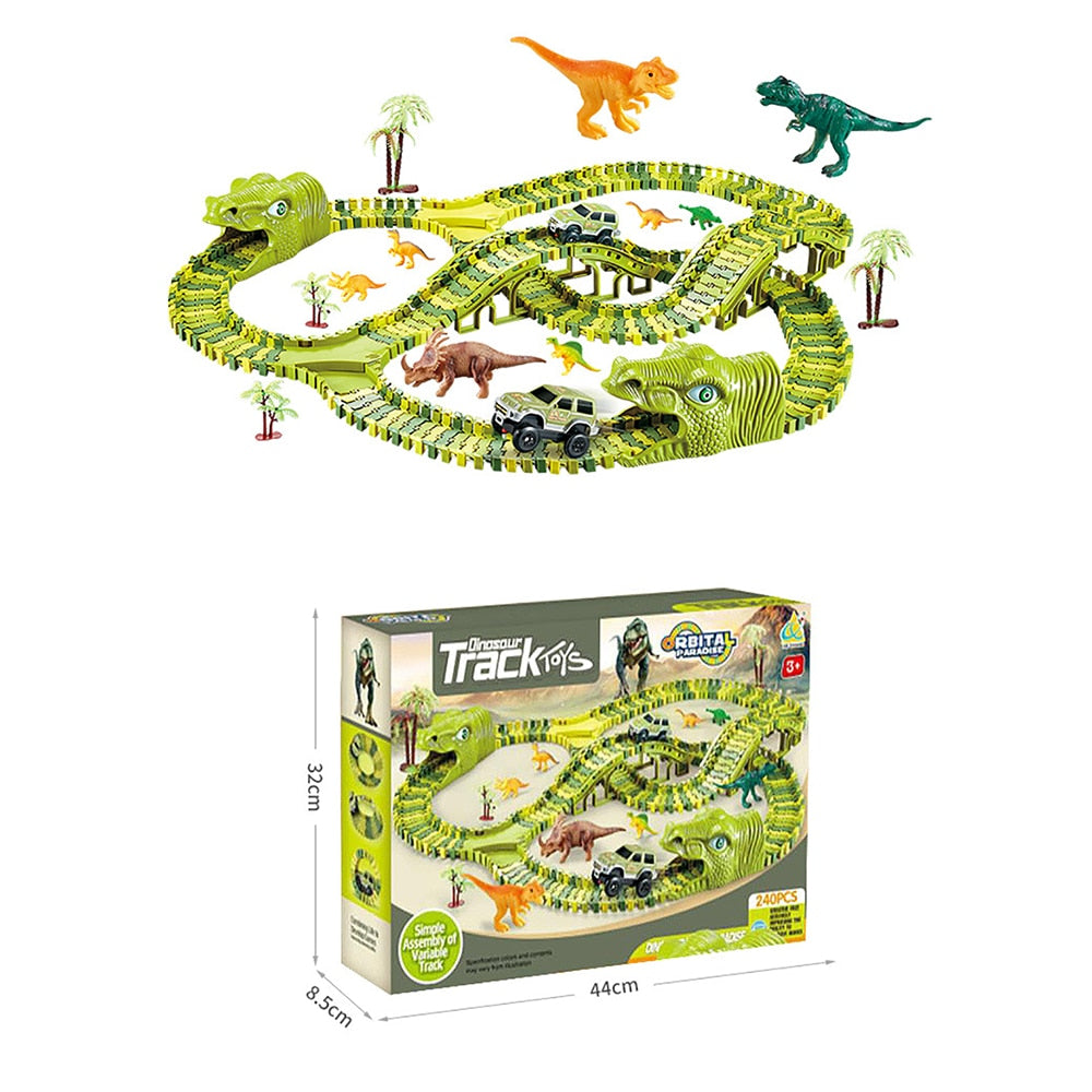 DinoCircuit - Dinosaurier Spielset mit 360-Grad Strecke