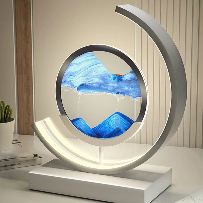 SandLight 3D Sandtischlampe – Entspannendes Design mit Bewegtem Sand