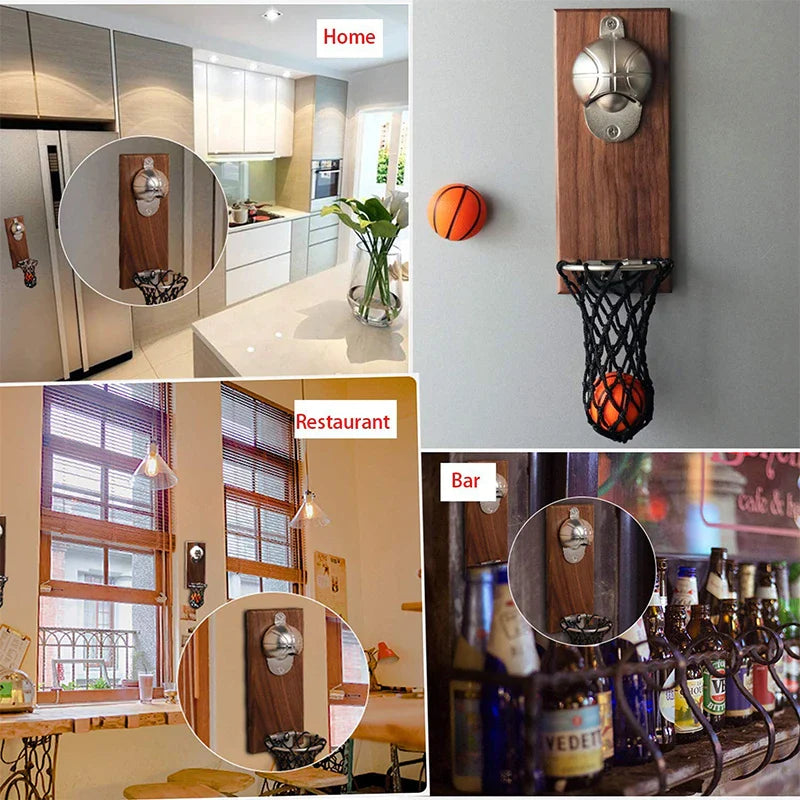 Basketballnetz Wandflaschenöffner – Sportliches Geschenk für den Vatertag