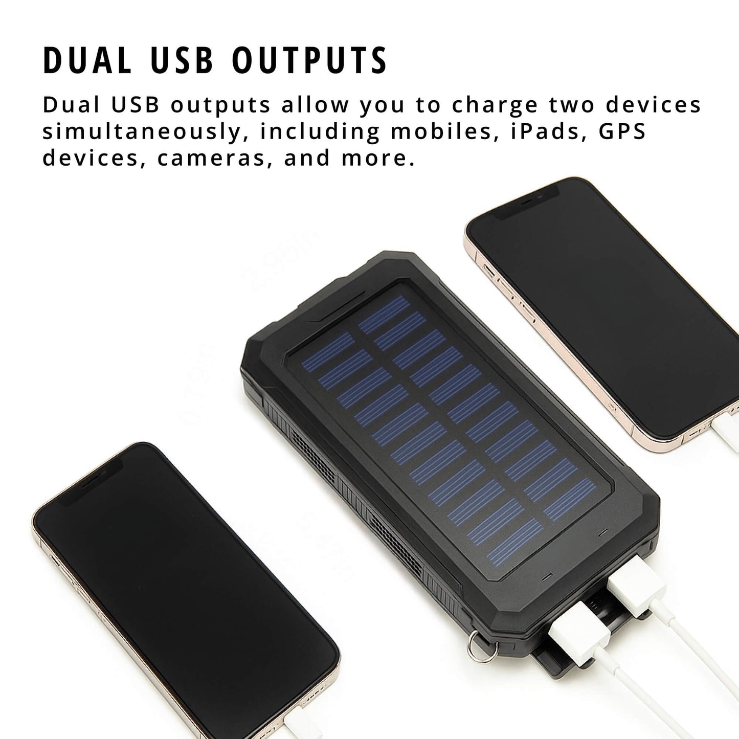50000mAh Solarenergie Powerbank – Wasserdicht, Robust & Mit Taschenlampe