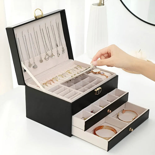 Luxuriöse Mehrschichtige Schmuckbox – Stilvoller & Langlebiger Organizer