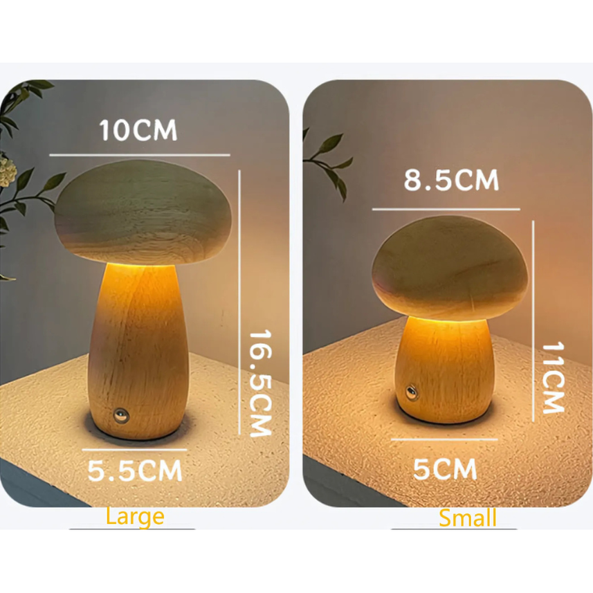 Paddenstoel Tafellamp – Warme LED Beleuchtung mit Touch-Steuerung