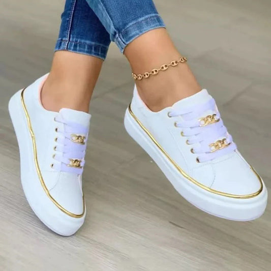 Luxe Glanz Sneakers für Damen – Komfortabel und Modisch für den Alltag