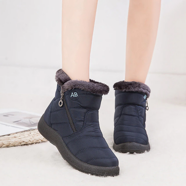 Warme Winterstiefel für Damen mit Reißverschluss