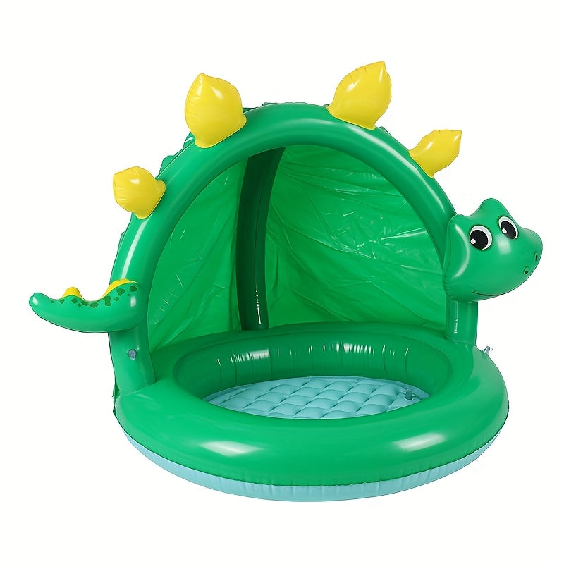 Aufblasbarer Dinosaurierpool für Babys – Mit Sonnenschutz und verspieltem Design