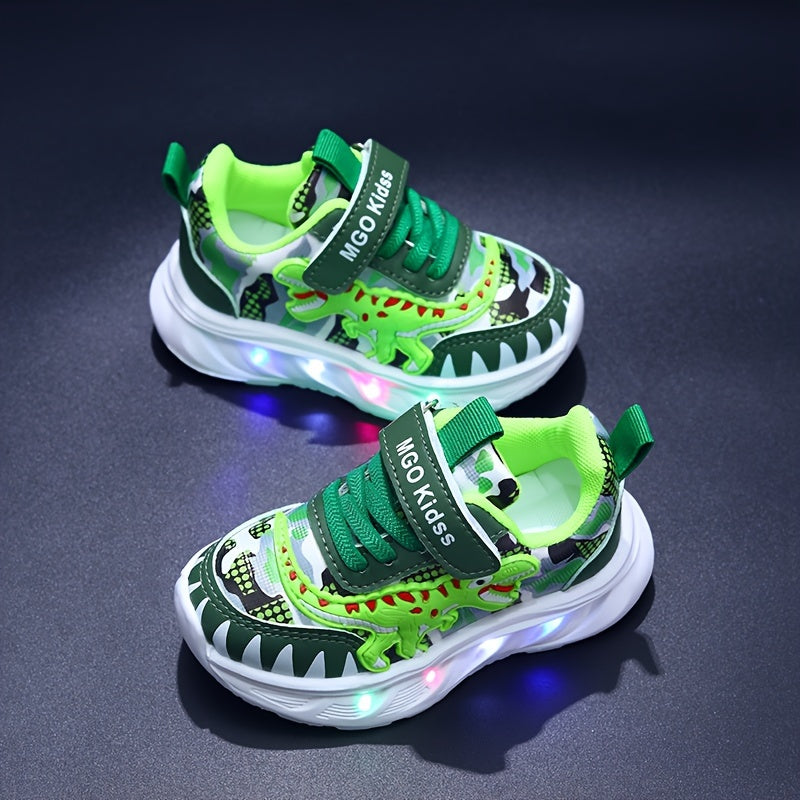 Dinosaurier LED Sneaker für Kinder - Verspielt und beleuchtet für Abenteuer