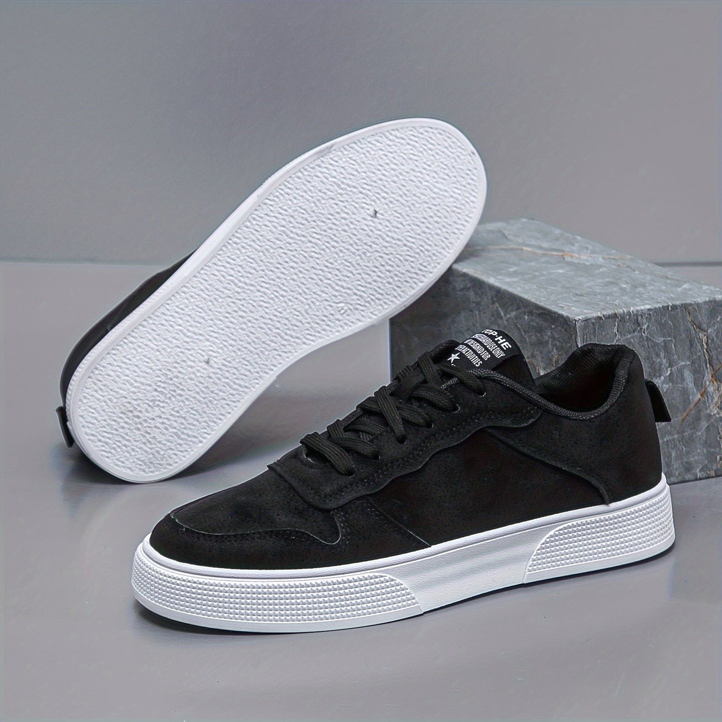 Herren Sneaker mit niedrigem Schaft – Bequem und langlebig mit weißer PVC-Sohle