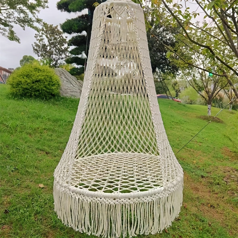 BohoSwing Handgewebter Hängesessel – Entspannte Bohemian-Vibes