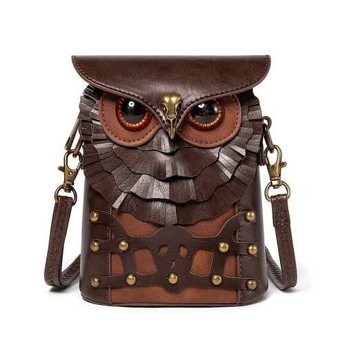 Steampunk Eule Mini Umhängetasche – Stylisch und Funktional