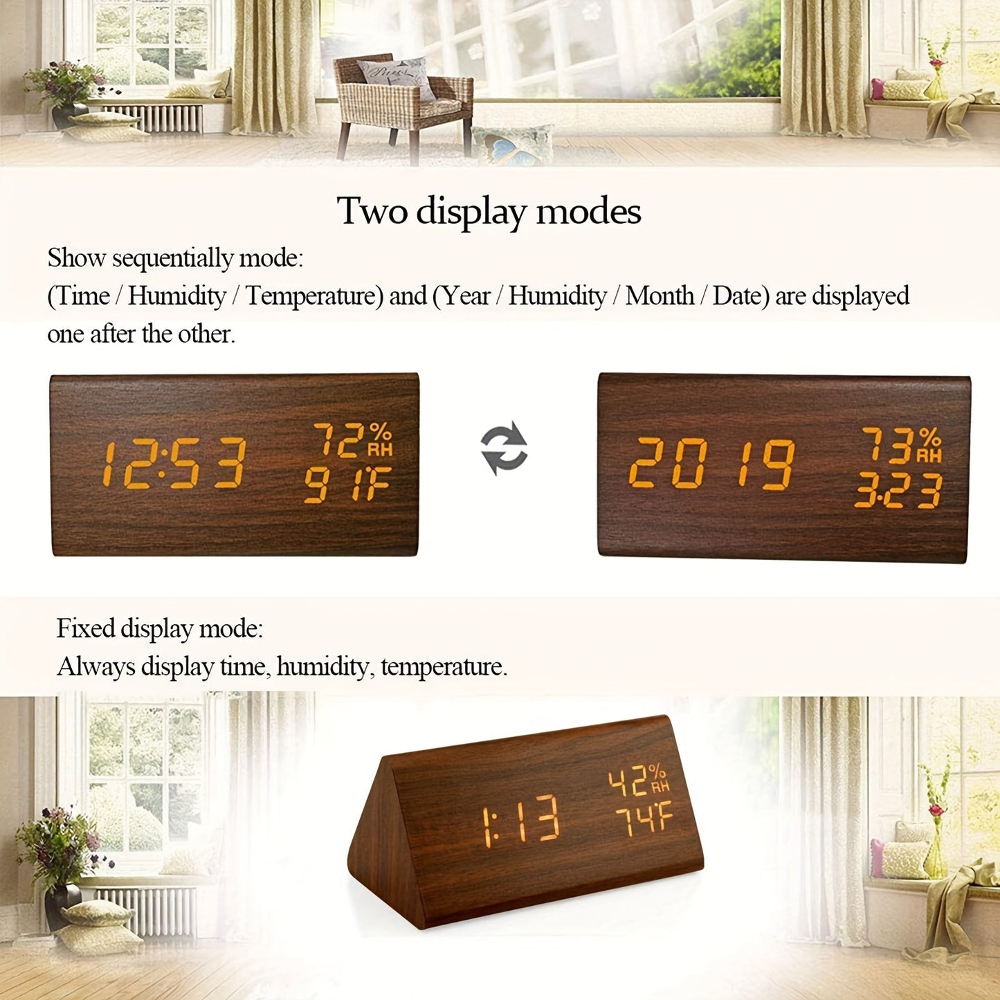 TriWood LED Wecker – Funktionales und Minimalistisches Design