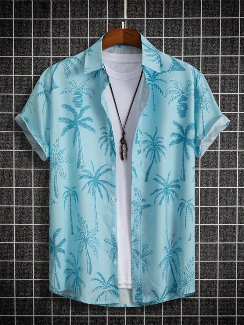 TropicWave Palmprint Hemd – Frisch und Stilvoll für Herren