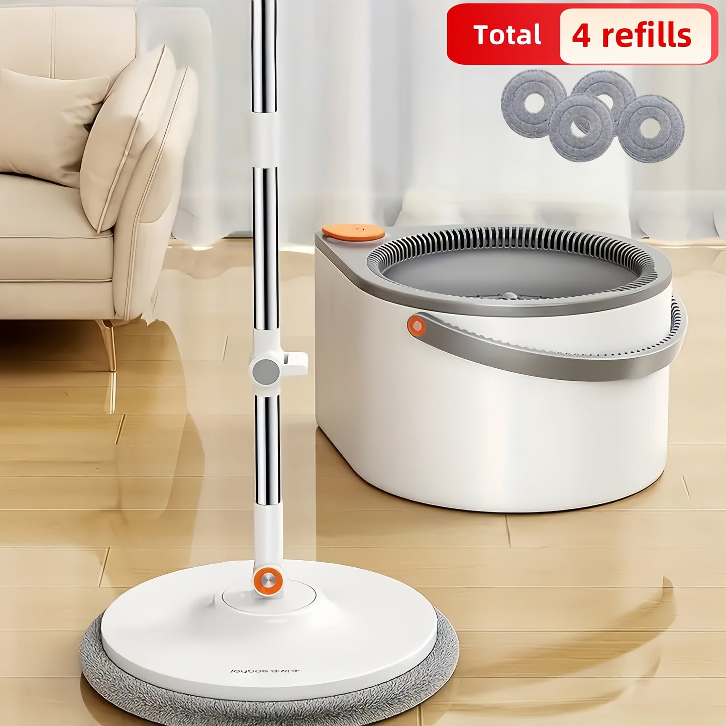 FlexiClean Spin Mop Set – Handsfree, Verstellbar und Effizientes Reinigen