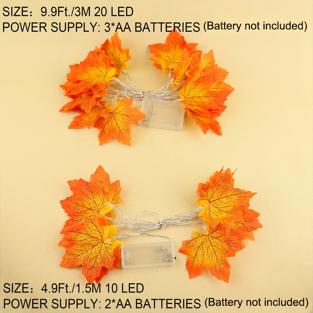 LED Blätter Lichterkette – Warme Herbststimmung für Zuhause und Feste