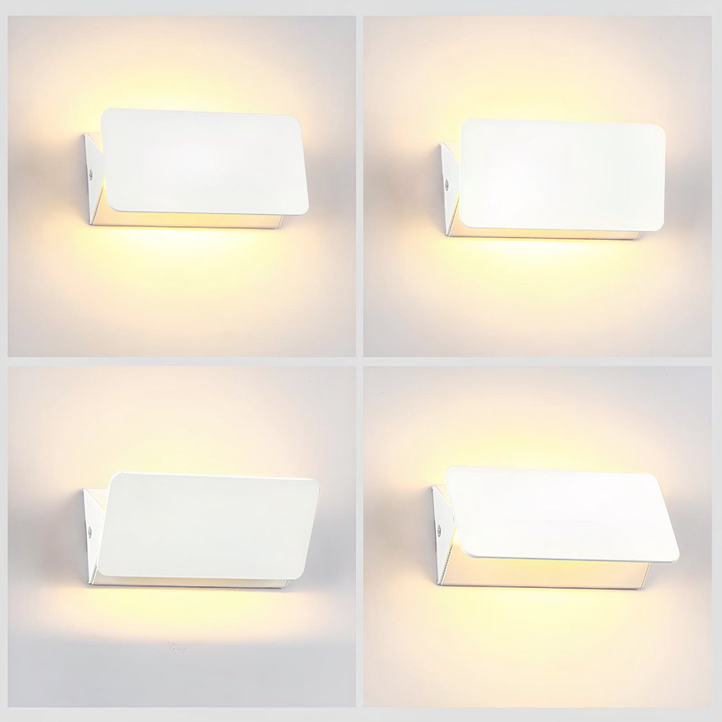 FlexiGlow Moderne Weiße Wandlampe – Verstellbare Klappe für Perfekte Lichtstreuung