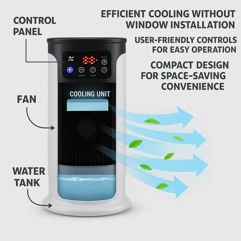 Kompakter Aircooler – Frische Luft für Zuhause & Büro