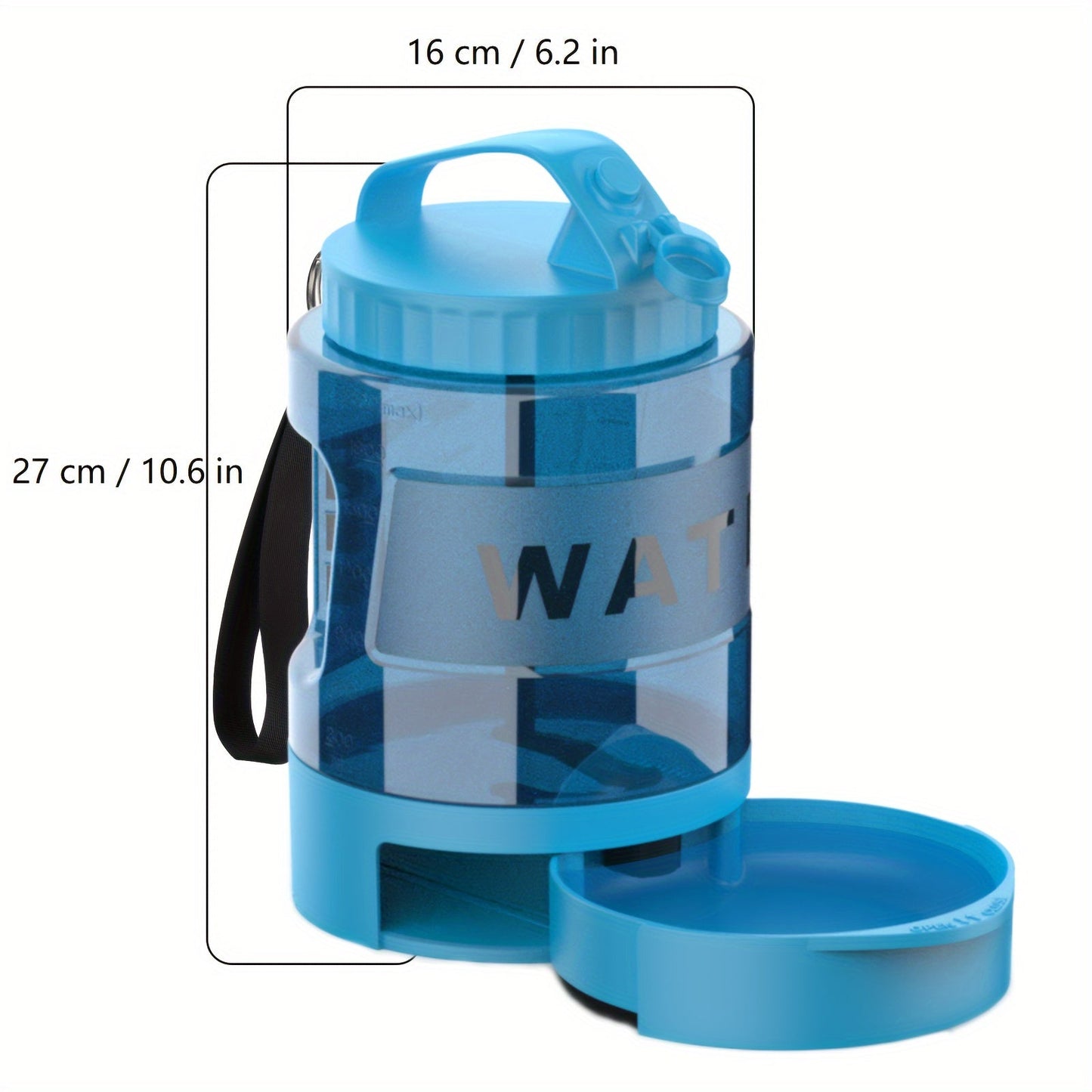 Große Kapazität 74oz Hundewasserflasche – Tragbare Schüssel für Outdoor-Abenteuer