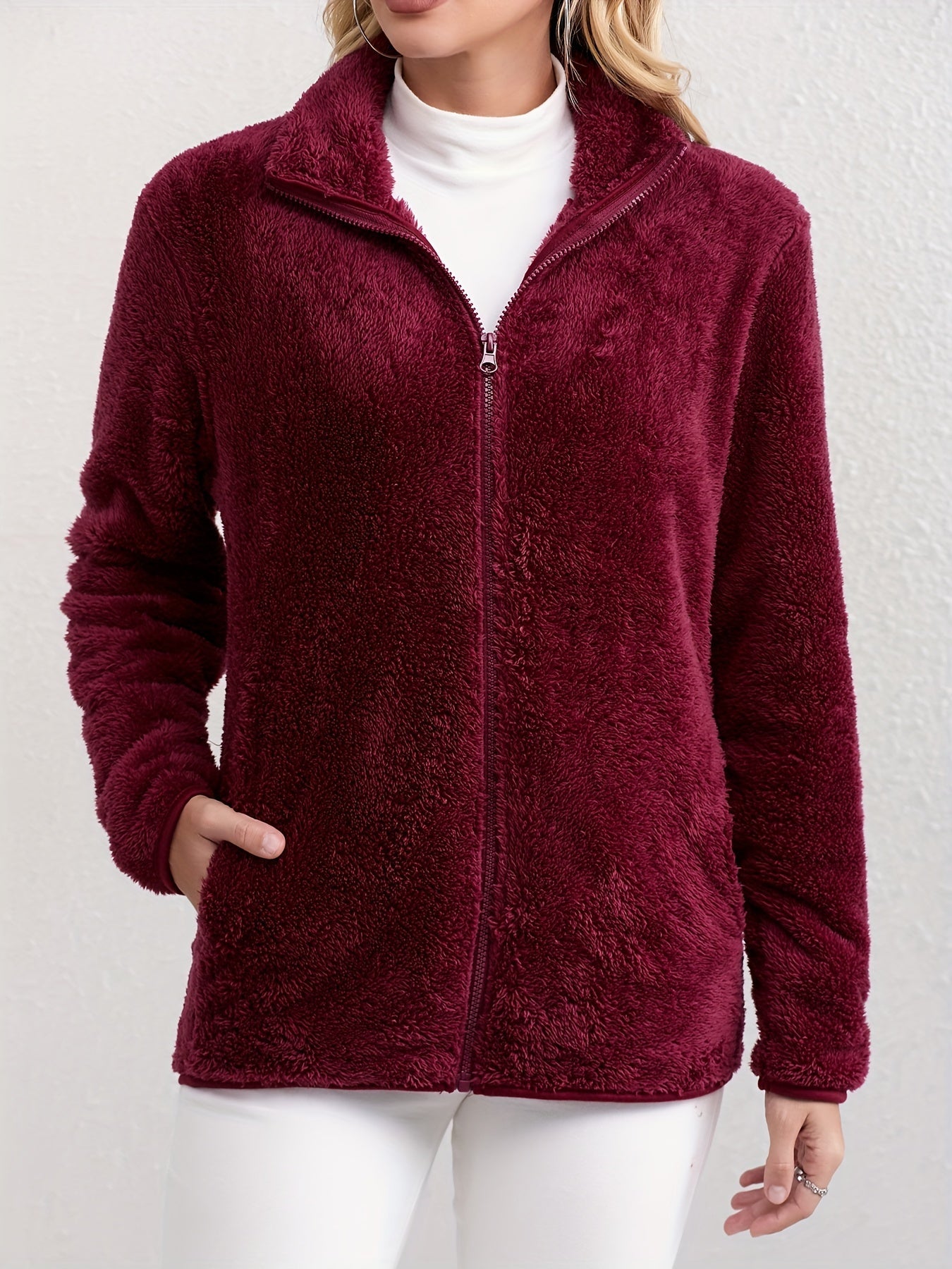 Sanne Teddy Fleece Jacke – Weich und Bequem für Kalte Tage