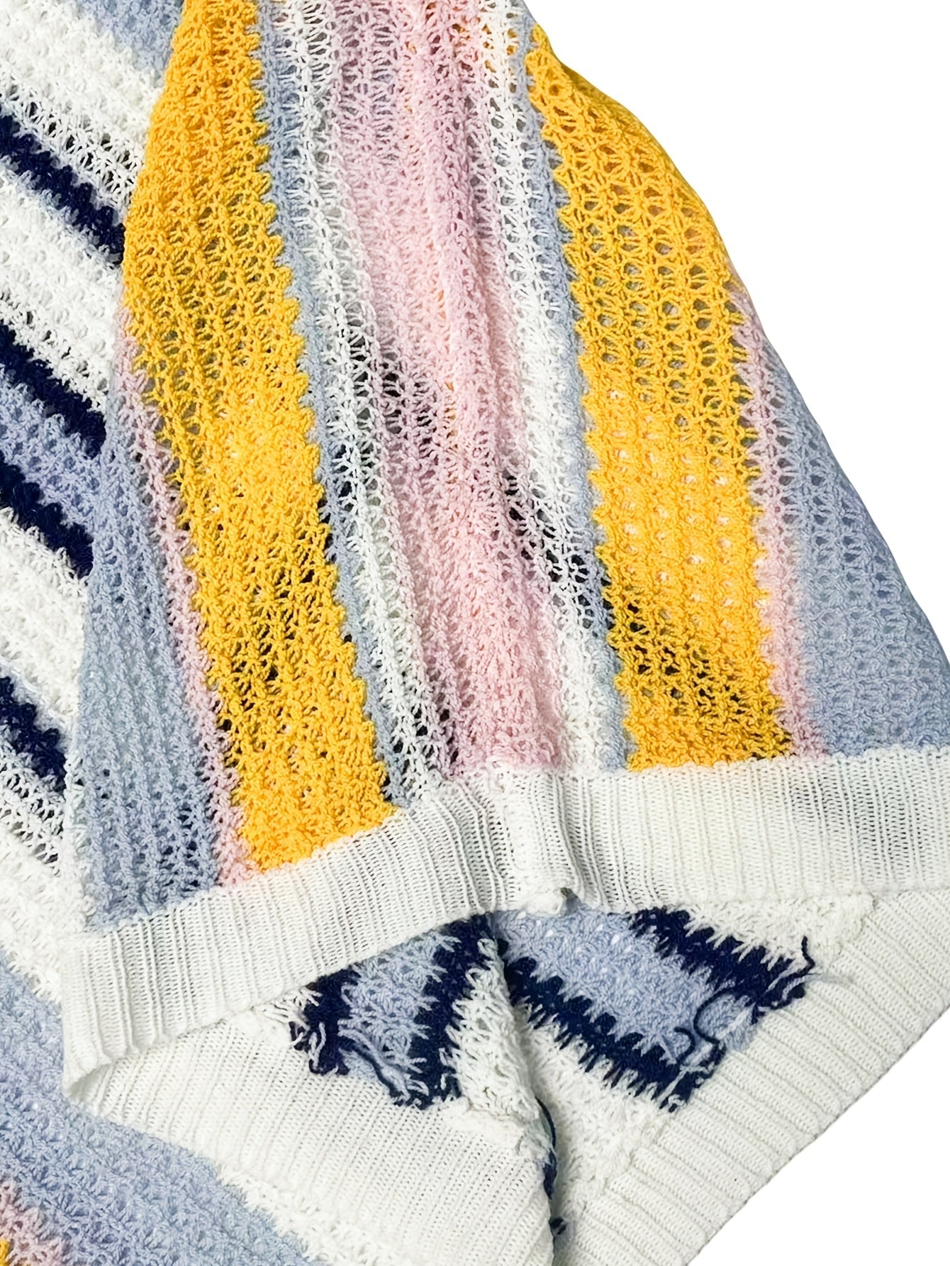 Lässiger Streifen Strickpullover – Bequem und Luftig