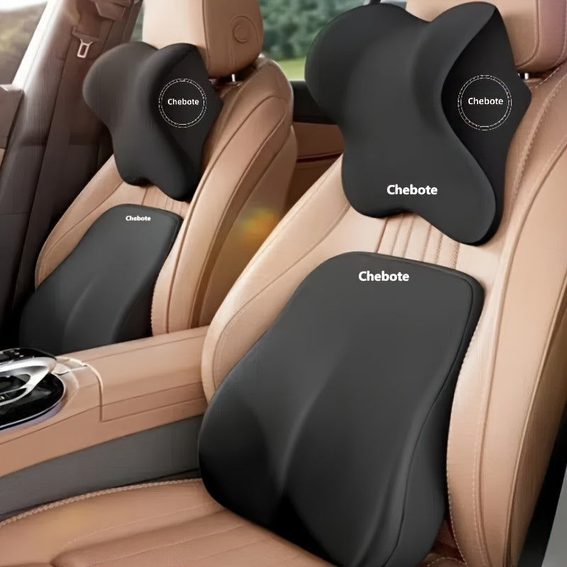 Ergonomisches Autositzkissen-Set – Memory Foam Lenden- und Nackenstütze