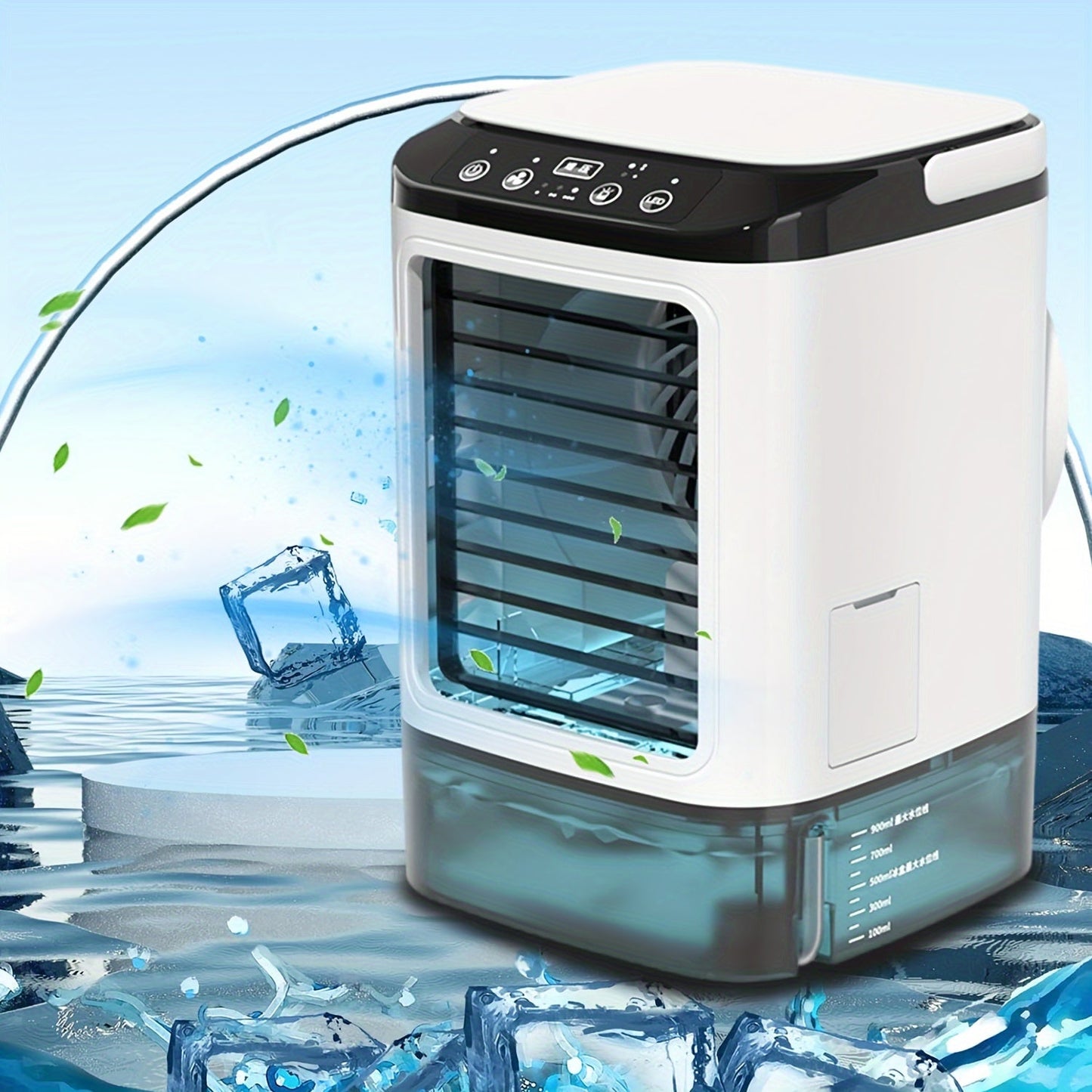 Tragbare Mini-Wassergekühlte Klimaanlage – USB-betrieben mit großem Tank