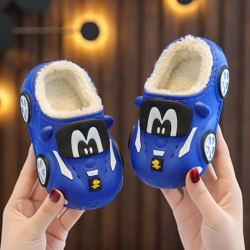 Fröhliche Auto-Slipper für Kinder – Verspielt und bequem für zu Hause
