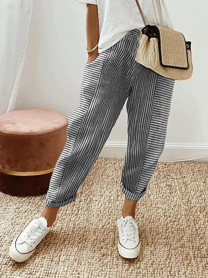 Mila Gestreifte Hose – Für einen trendigen und komfortablen Look