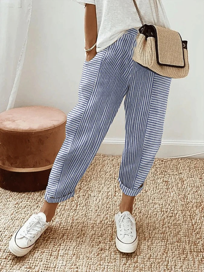 Mila Gestreifte Hose – Für einen trendigen und komfortablen Look