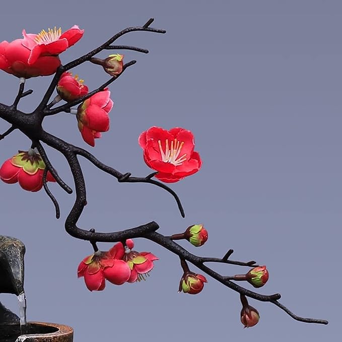 Zen Blossom Wasser-Vase – Beruhigende Bonsai-Dekoration mit Brunnen