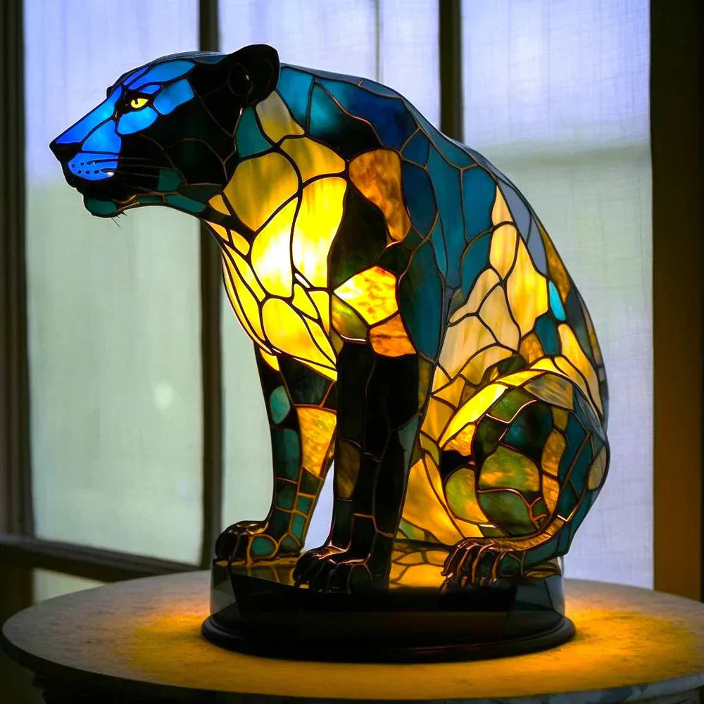 Künstlerische Glasmozaik Tierlampe – Farbe und Atmosphäre im Haus