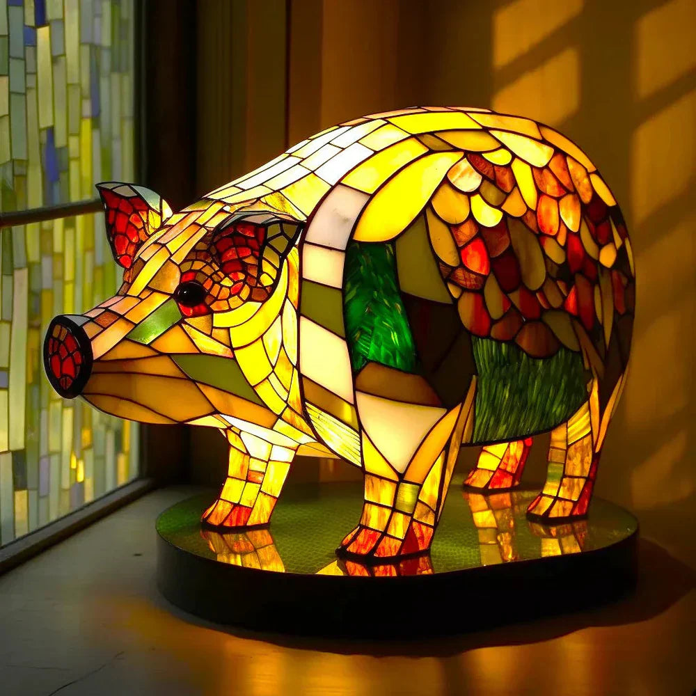 Künstlerische Glasmozaik Tierlampe – Farbe und Atmosphäre im Haus