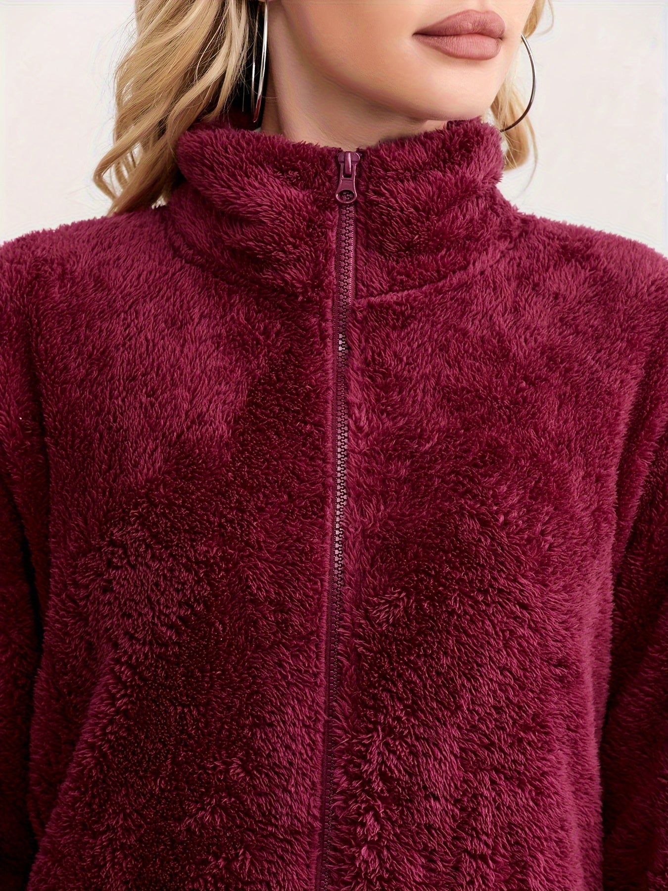 Sanne Teddy Fleece Jacke – Weich und Bequem für Kalte Tage
