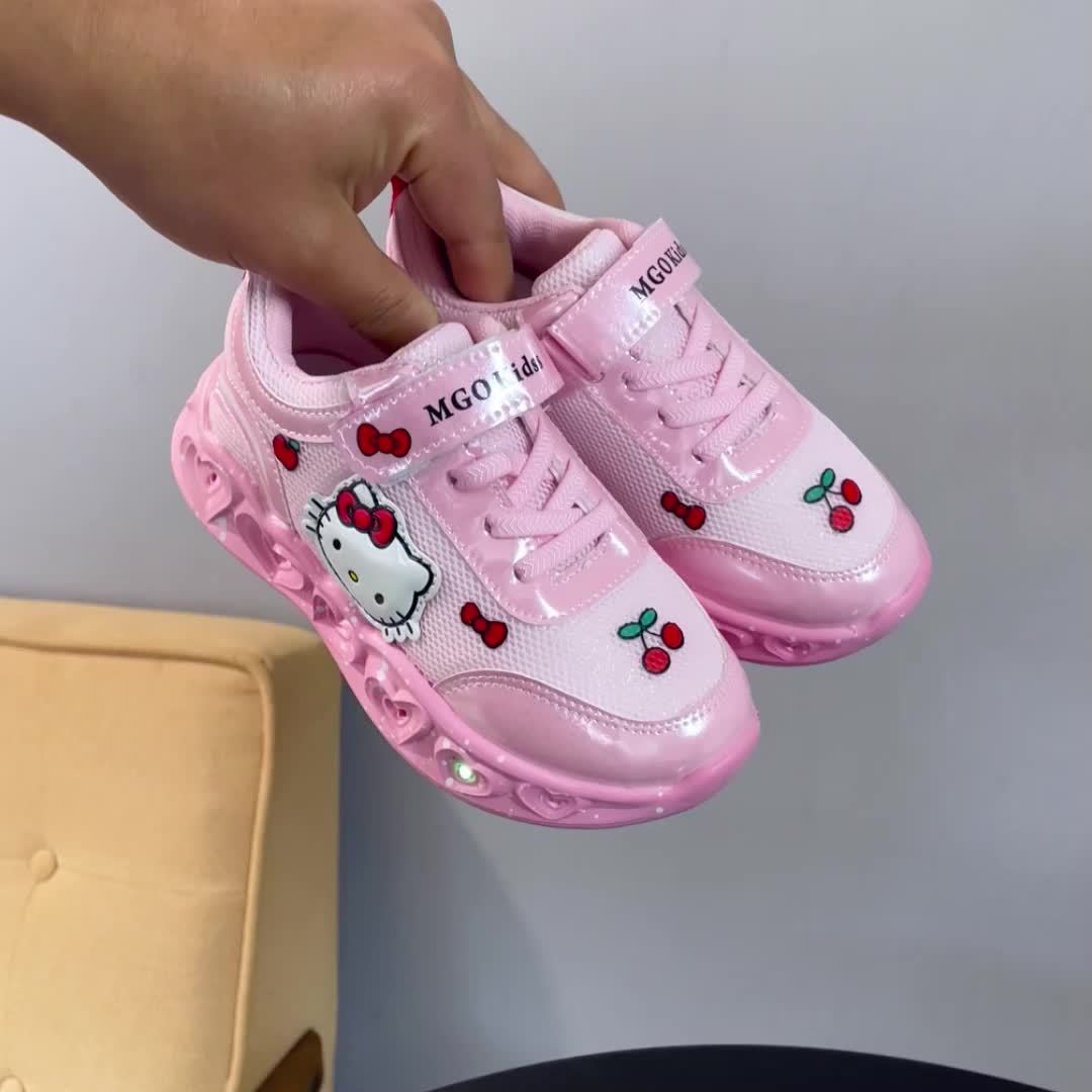 Leuchtende Hello Kitty Sneakers – Atmungsaktive und Gepolsterte Spaßschuhe