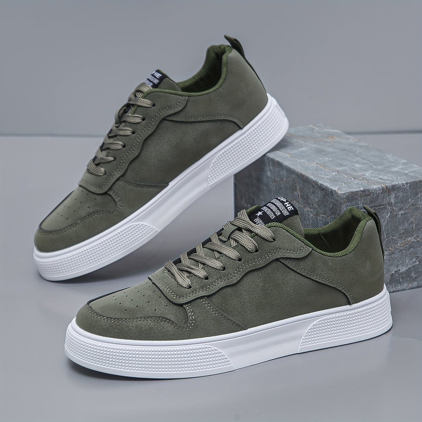 Herren Sneaker mit niedrigem Schaft – Bequem und langlebig mit weißer PVC-Sohle